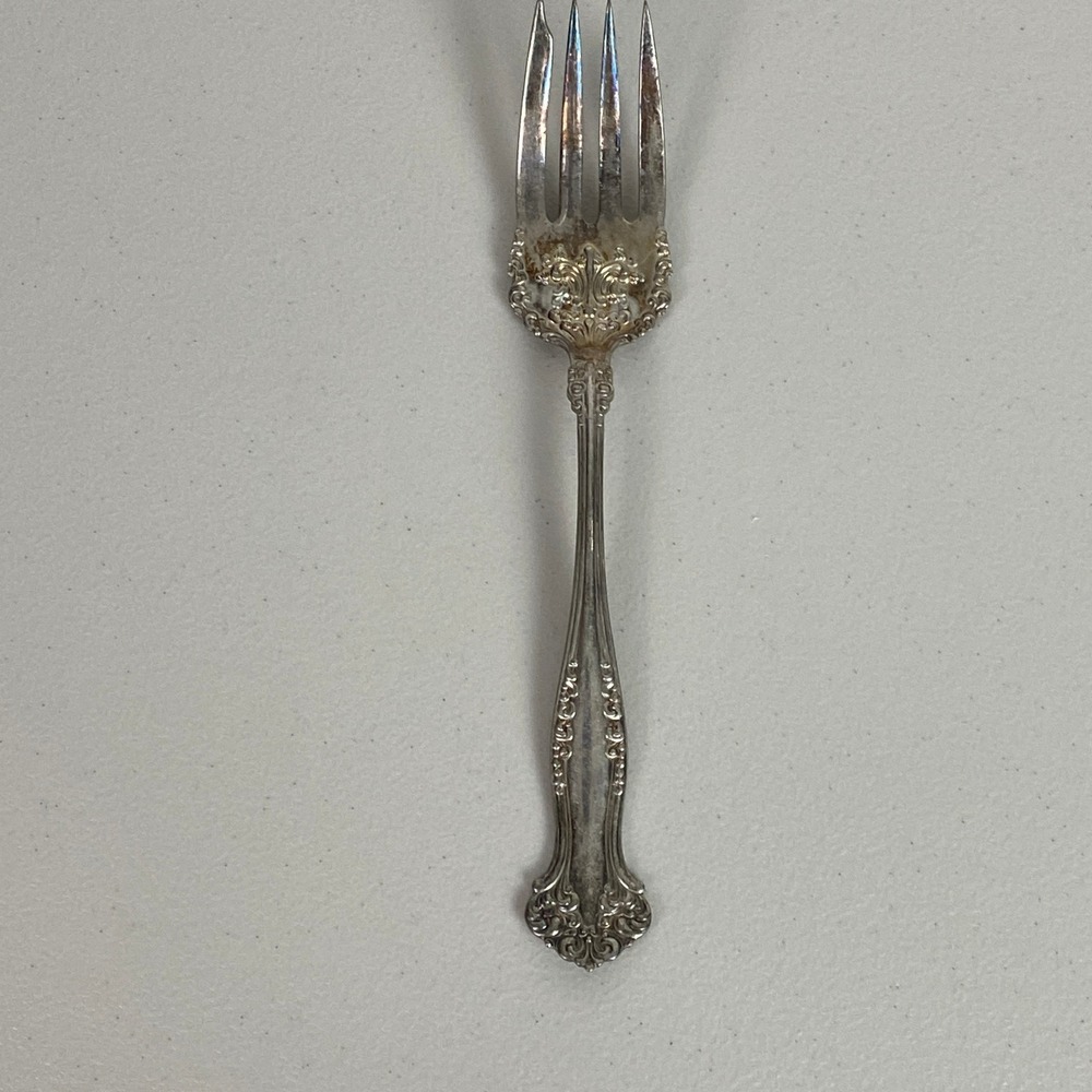 VTG 1847 Rogers Bros Adoration Silverplate Fork Unisex 7.5in Silver Ornate